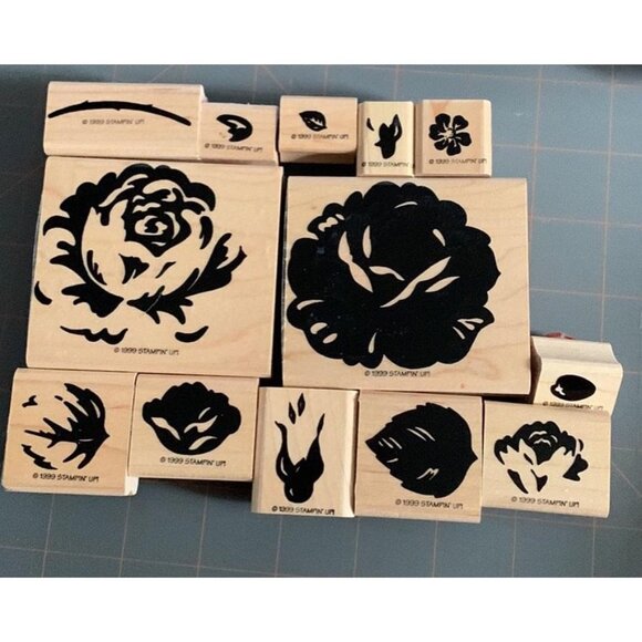 Stampin Up! Definitely Decorative Cottage Rose Rubber Stamp Set - Picture 8 of 9